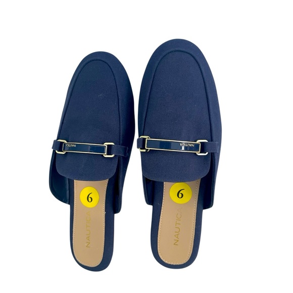 Nautica NWOT Women's Slip on Mule Blue Canvas Fabric “LABELLA”  Size‎ 9 - Picture 1 of 10